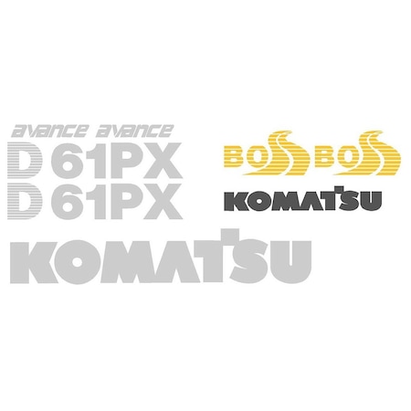 Aftermarket D61PX Komatsu Dozer  Decal Set with Avance Decals KOMD61PX-12DECALSET
